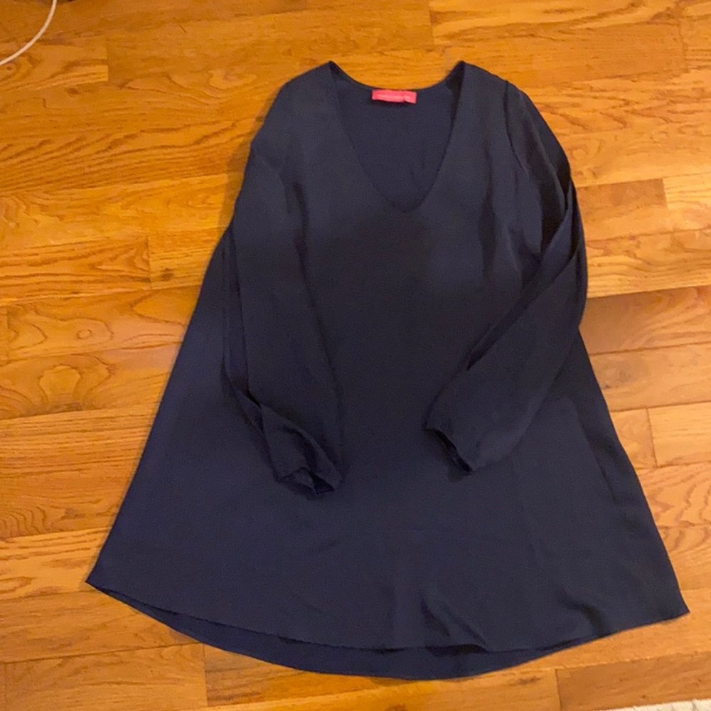 Pookie & Sebastian Navy A-Line mini dress Long Sleeve with Open arm detail!!!